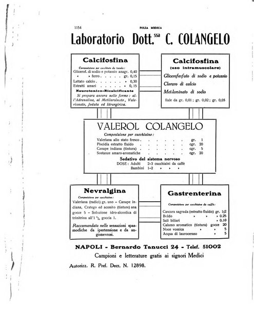 Folia medica periodico trimensile di patologia e clinica medica