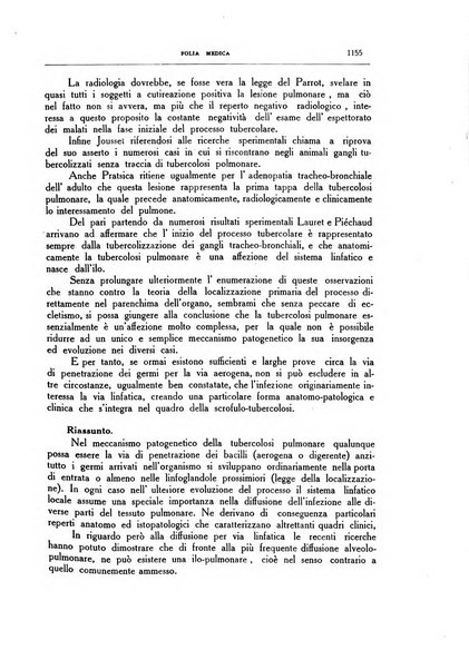 Folia medica periodico trimensile di patologia e clinica medica