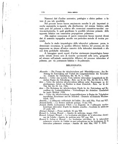 Folia medica periodico trimensile di patologia e clinica medica