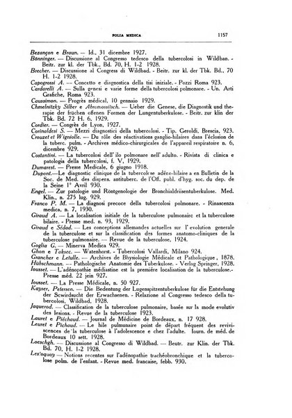 Folia medica periodico trimensile di patologia e clinica medica