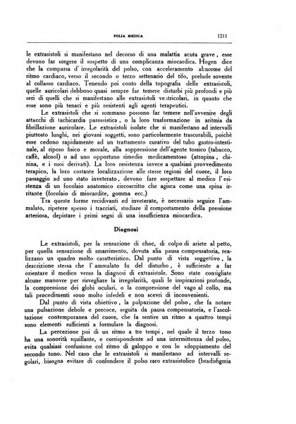 Folia medica periodico trimensile di patologia e clinica medica