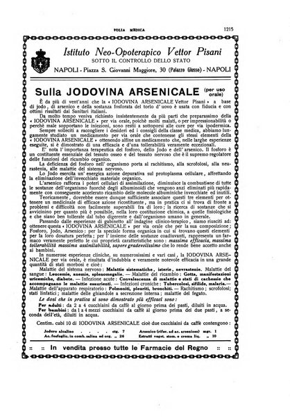 Folia medica periodico trimensile di patologia e clinica medica