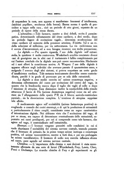 Folia medica periodico trimensile di patologia e clinica medica