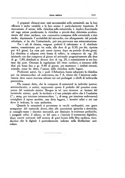 Folia medica periodico trimensile di patologia e clinica medica