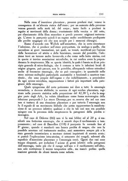 Folia medica periodico trimensile di patologia e clinica medica