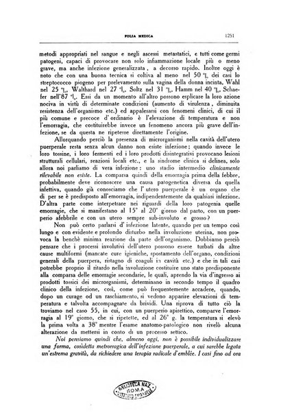 Folia medica periodico trimensile di patologia e clinica medica