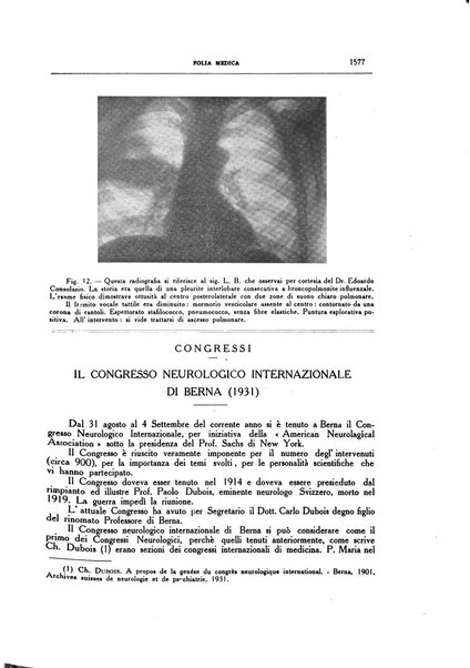 Folia medica periodico trimensile di patologia e clinica medica