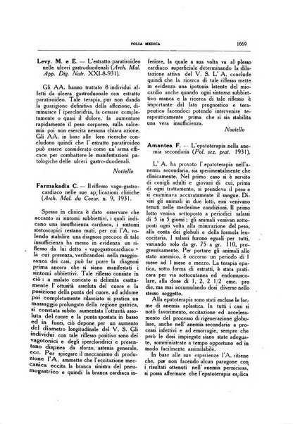 Folia medica periodico trimensile di patologia e clinica medica