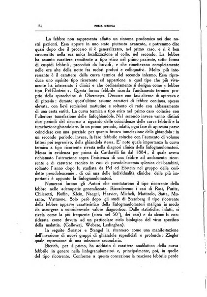 Folia medica periodico trimensile di patologia e clinica medica