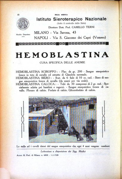 Folia medica periodico trimensile di patologia e clinica medica