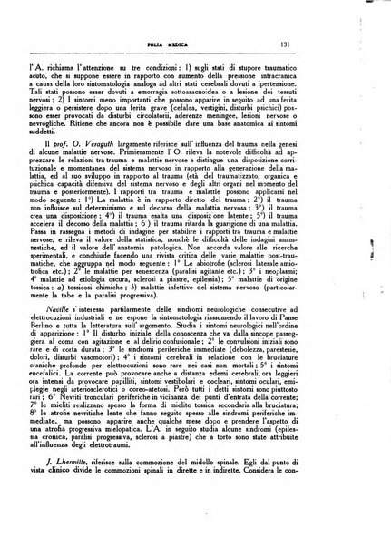 Folia medica periodico trimensile di patologia e clinica medica