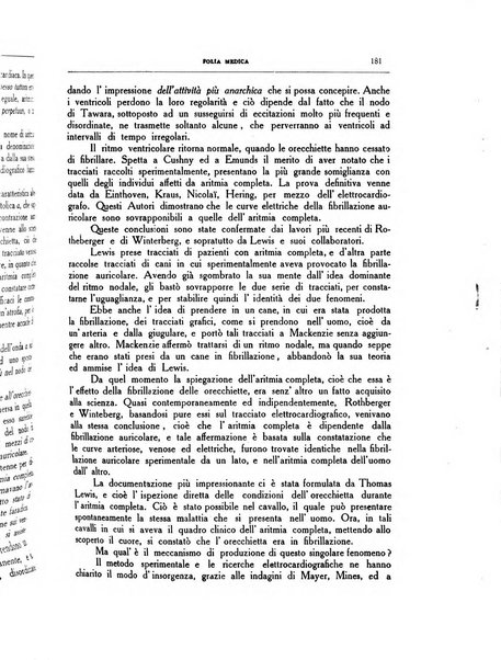 Folia medica periodico trimensile di patologia e clinica medica