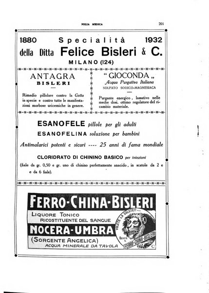 Folia medica periodico trimensile di patologia e clinica medica