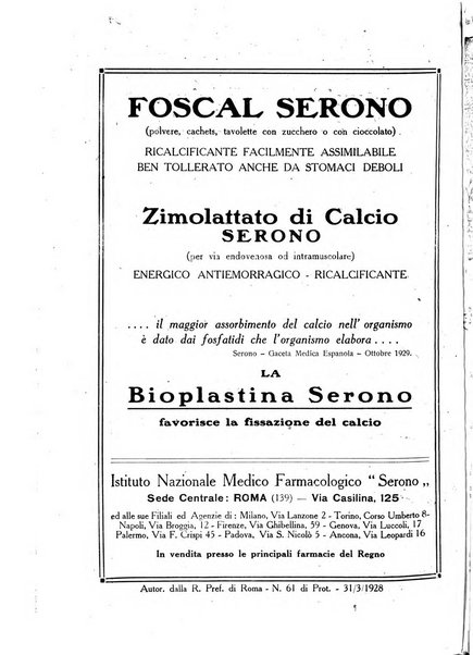 Folia medica periodico trimensile di patologia e clinica medica