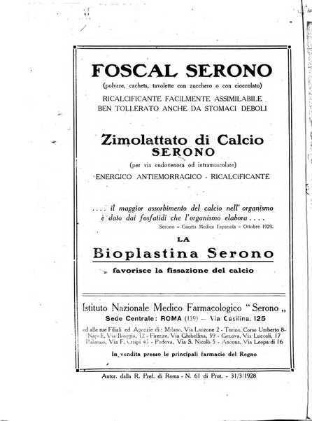 Folia medica periodico trimensile di patologia e clinica medica