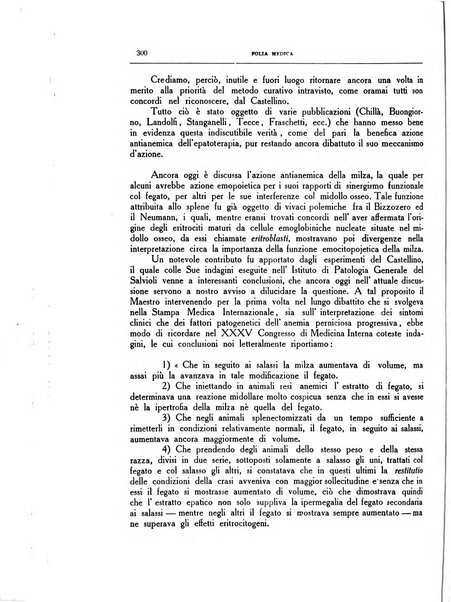 Folia medica periodico trimensile di patologia e clinica medica