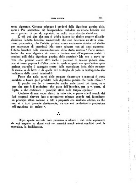 Folia medica periodico trimensile di patologia e clinica medica