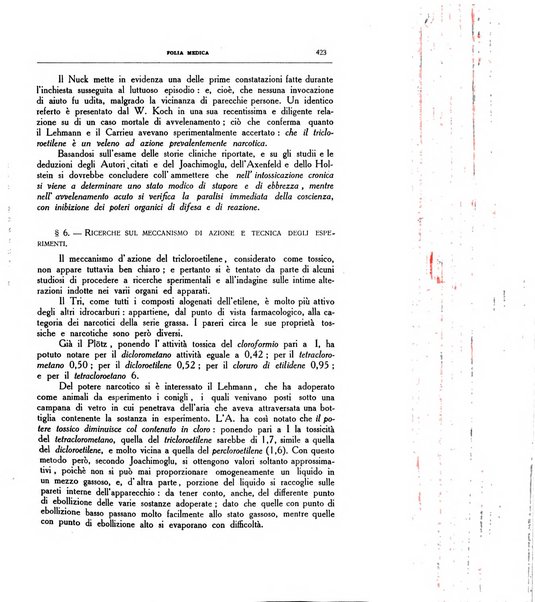 Folia medica periodico trimensile di patologia e clinica medica