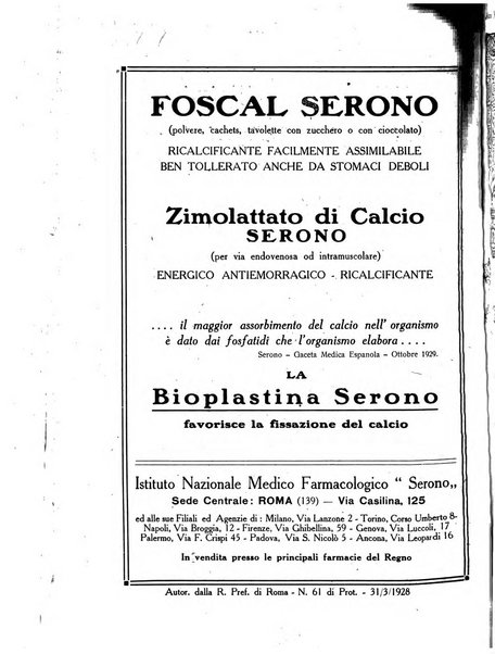 Folia medica periodico trimensile di patologia e clinica medica