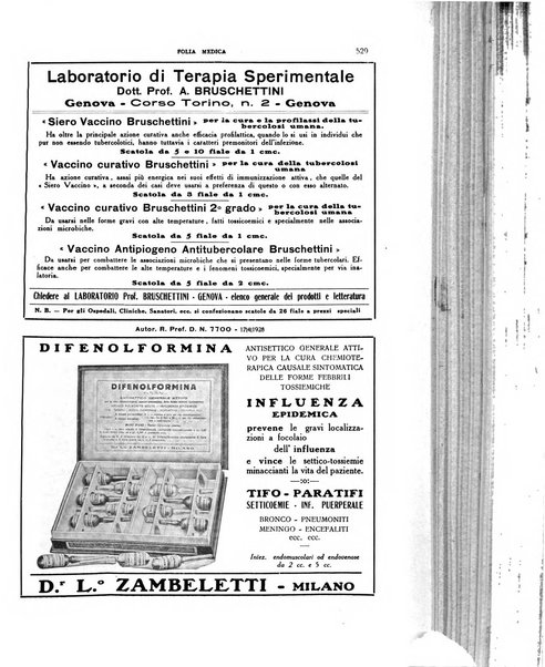 Folia medica periodico trimensile di patologia e clinica medica