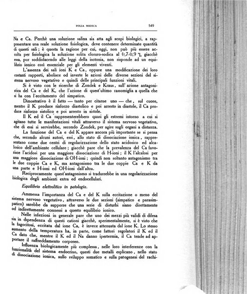 Folia medica periodico trimensile di patologia e clinica medica