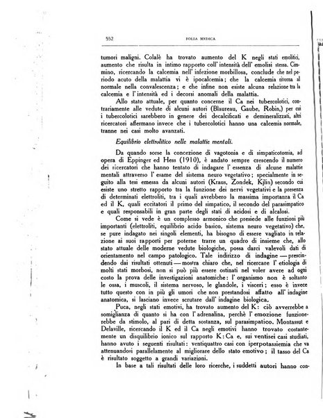 Folia medica periodico trimensile di patologia e clinica medica