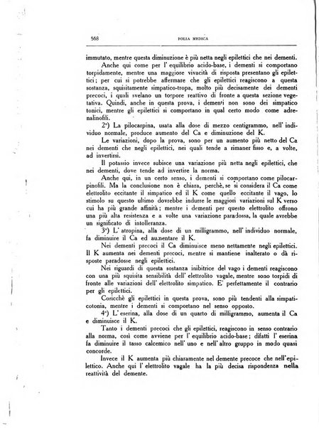 Folia medica periodico trimensile di patologia e clinica medica