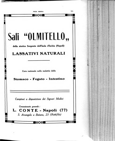 Folia medica periodico trimensile di patologia e clinica medica