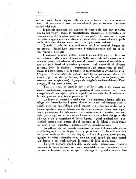 Folia medica periodico trimensile di patologia e clinica medica