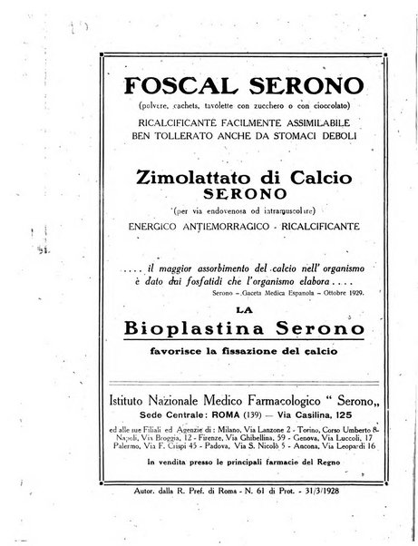 Folia medica periodico trimensile di patologia e clinica medica