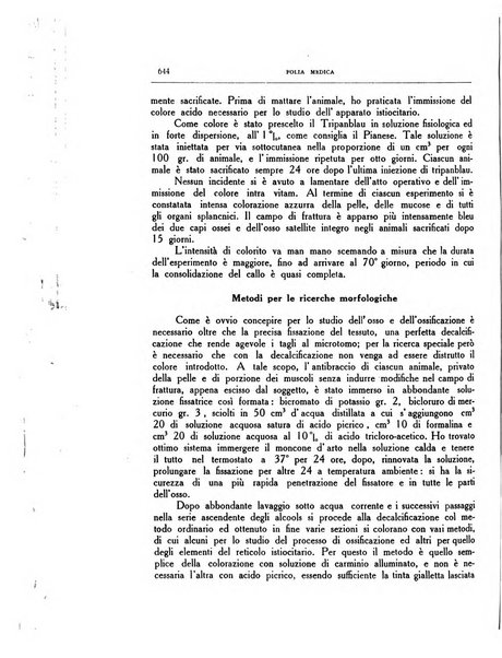 Folia medica periodico trimensile di patologia e clinica medica