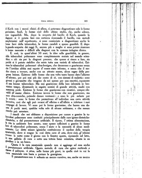 Folia medica periodico trimensile di patologia e clinica medica