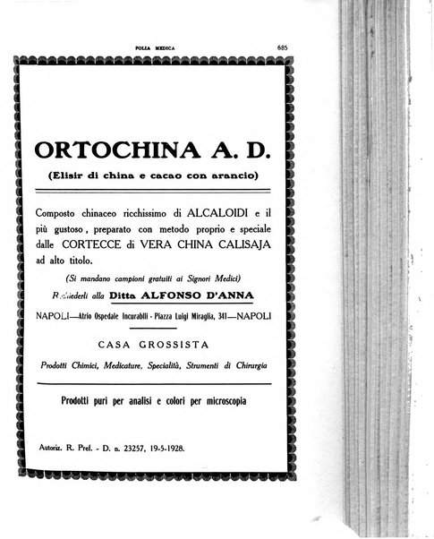 Folia medica periodico trimensile di patologia e clinica medica