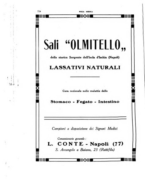 Folia medica periodico trimensile di patologia e clinica medica