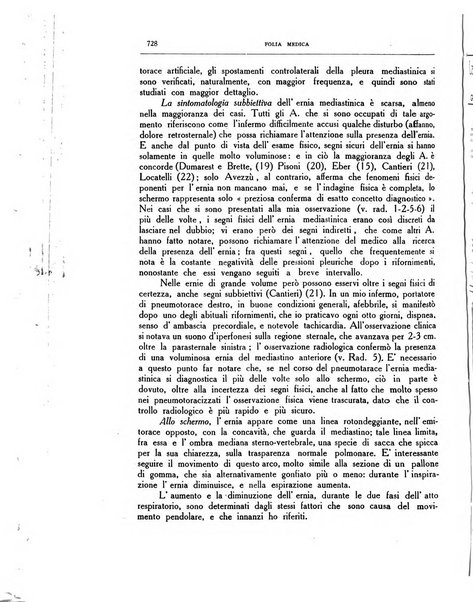 Folia medica periodico trimensile di patologia e clinica medica