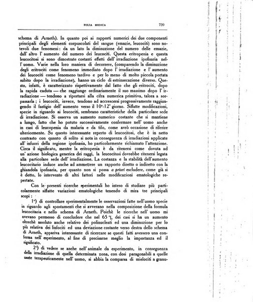 Folia medica periodico trimensile di patologia e clinica medica