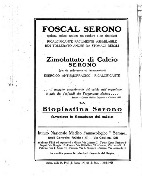 Folia medica periodico trimensile di patologia e clinica medica