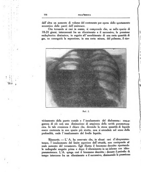 Folia medica periodico trimensile di patologia e clinica medica