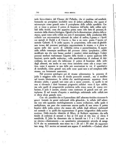 Folia medica periodico trimensile di patologia e clinica medica