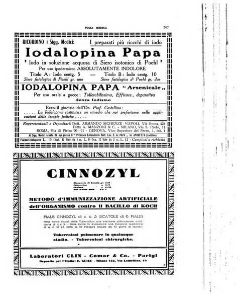 Folia medica periodico trimensile di patologia e clinica medica