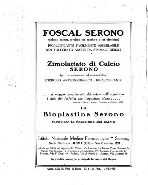 Folia medica periodico trimensile di patologia e clinica medica