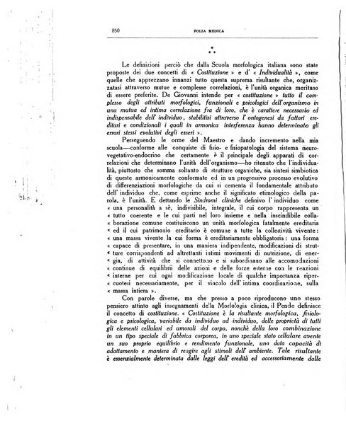 Folia medica periodico trimensile di patologia e clinica medica