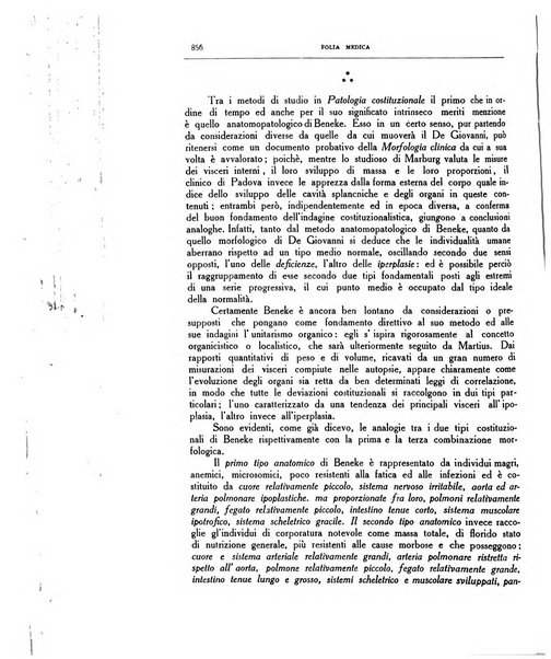 Folia medica periodico trimensile di patologia e clinica medica