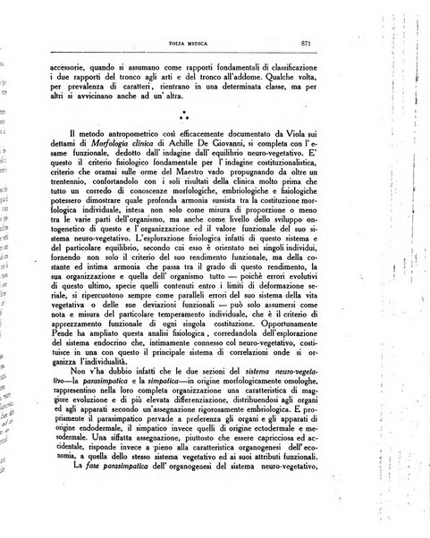 Folia medica periodico trimensile di patologia e clinica medica