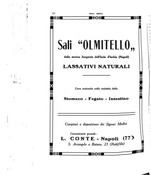 Folia medica periodico trimensile di patologia e clinica medica