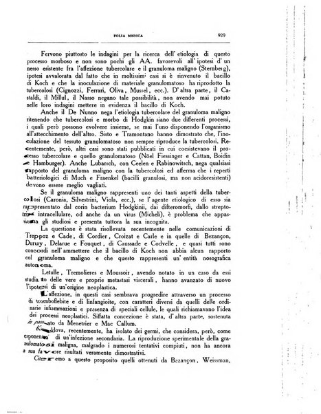 Folia medica periodico trimensile di patologia e clinica medica