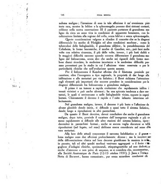 Folia medica periodico trimensile di patologia e clinica medica