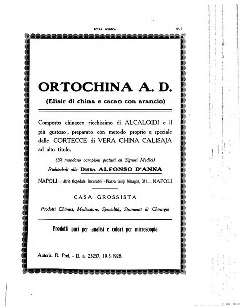 Folia medica periodico trimensile di patologia e clinica medica