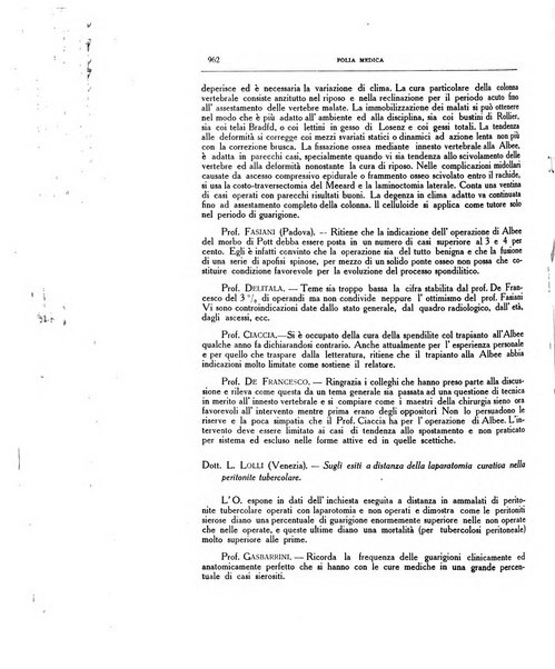 Folia medica periodico trimensile di patologia e clinica medica