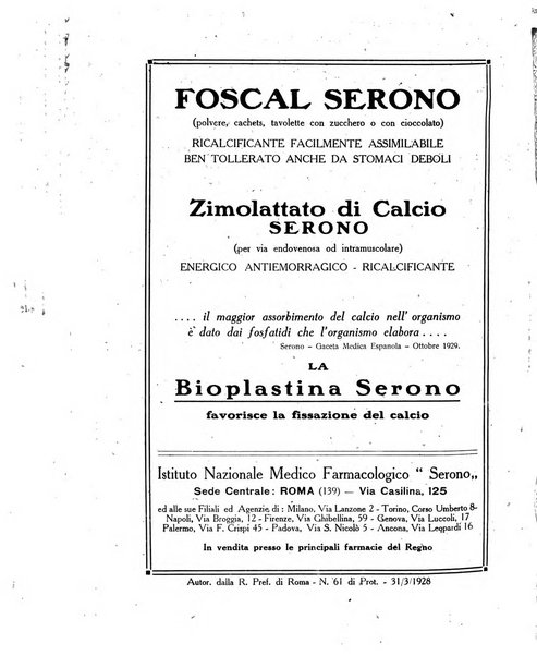 Folia medica periodico trimensile di patologia e clinica medica